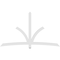 Ekena Millwork Davenport Architectural Grade PVC Gable Bracket, 96"W x 56"H x 2"D x 4"F, 14/12 Pitch GBP096X56X0204DAV00 - alternate 5
